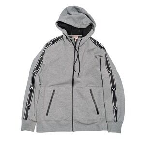 Hunter For Target Full Zip Hoodie Mens L Gray Geometric Tape Sleeve Sporty‎